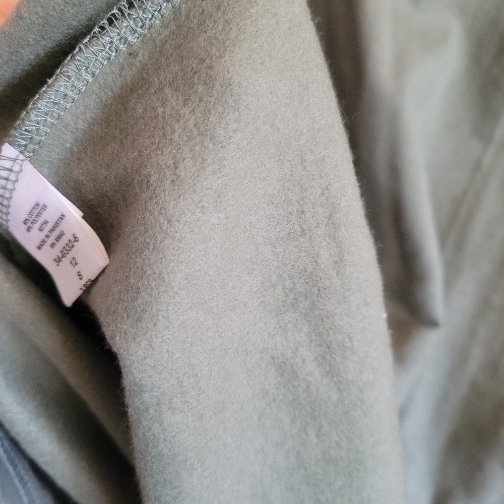 NWT Woman Within Sweatshirt Tunic Dress Fleece Lined Green Small - Picture 8 of 8